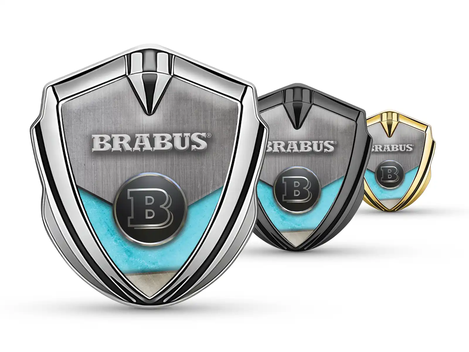 Brabus Metal Abovedado Emblema Afinado Esquema Lustre Cúspide
